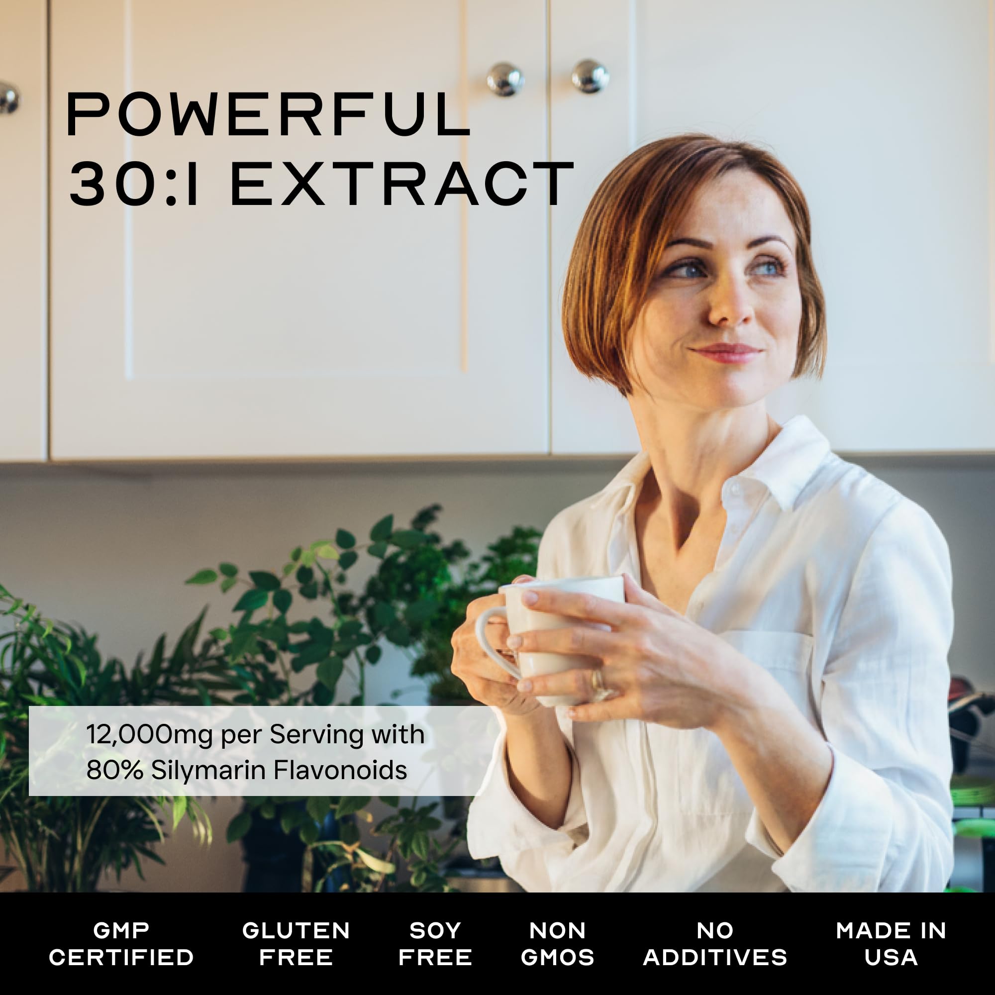 LEAN Nutraceuticals 30x seed extract label emphasizing 80% silymarin for quality
