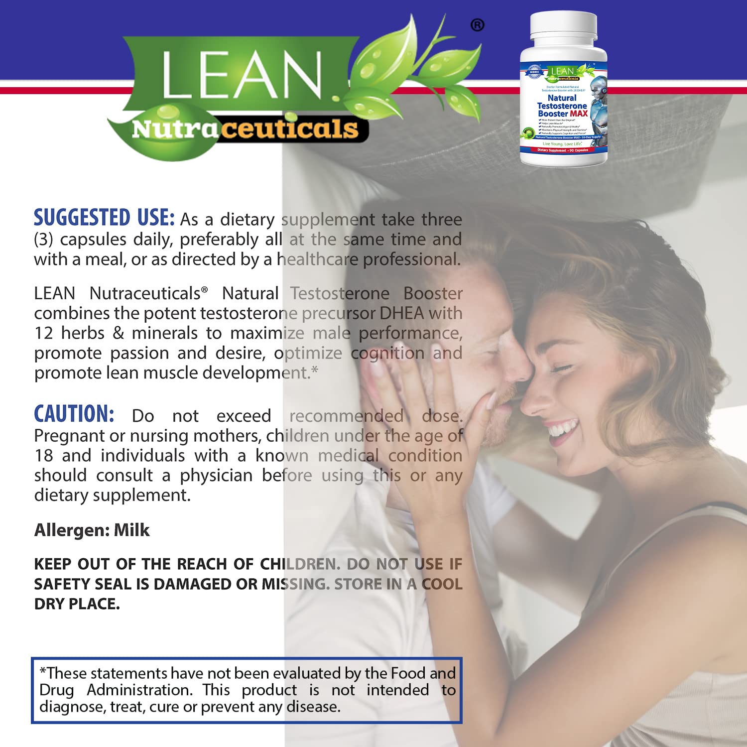 LEAN Nutraceuticals Zinc capsules emphasizing mineral support for vitality
