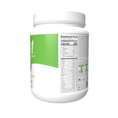 LEAN1 chocolate peanut butter powder shake ready for a quick, satisfying post-workout snack.