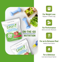 Lean1 nutrition label close-up showing vitamins and minerals