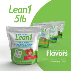 Lean1 organic blend graphic with 18 fruits and vegetables