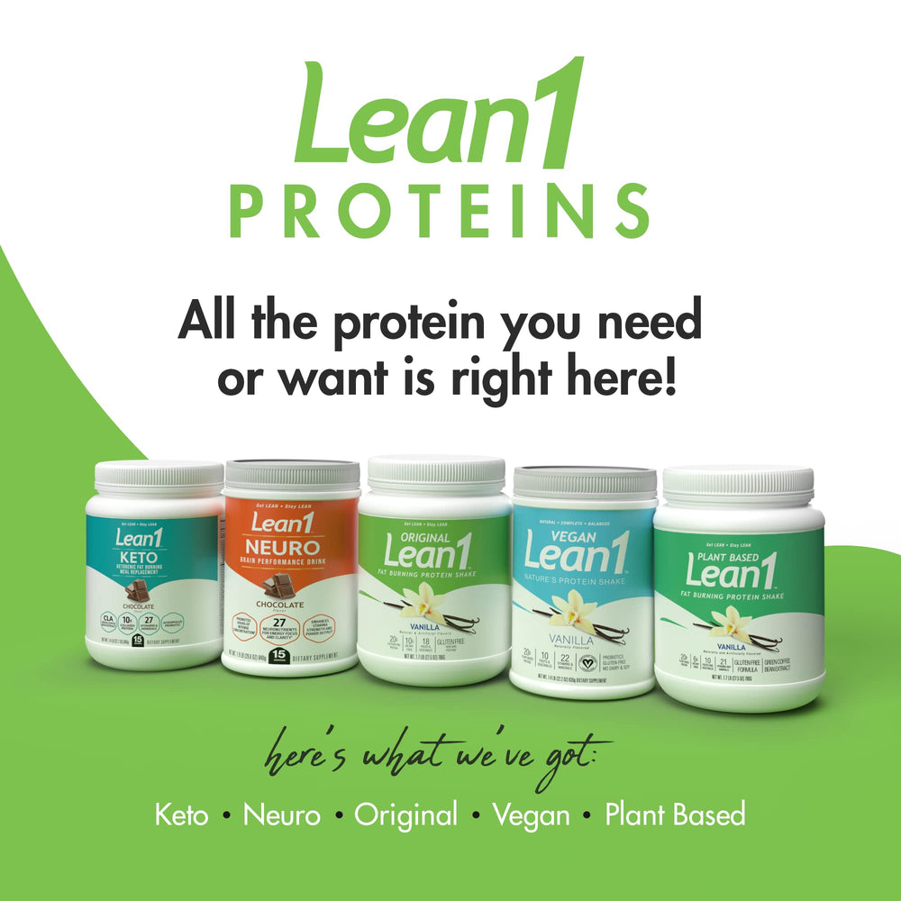 Lean1 shake bottle with blender bottle for a quick snack