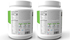 Lean1 vanilla ingredients list emphasizes organic fruits and vegetables and gluten-free benefits.