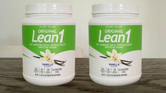 Lean1 vanilla shake glass showing creamy texture for post-workout refreshment.