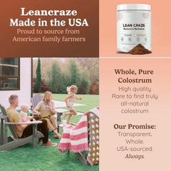 Leancraze Colostrum Powder on-the-go packets for busy days.