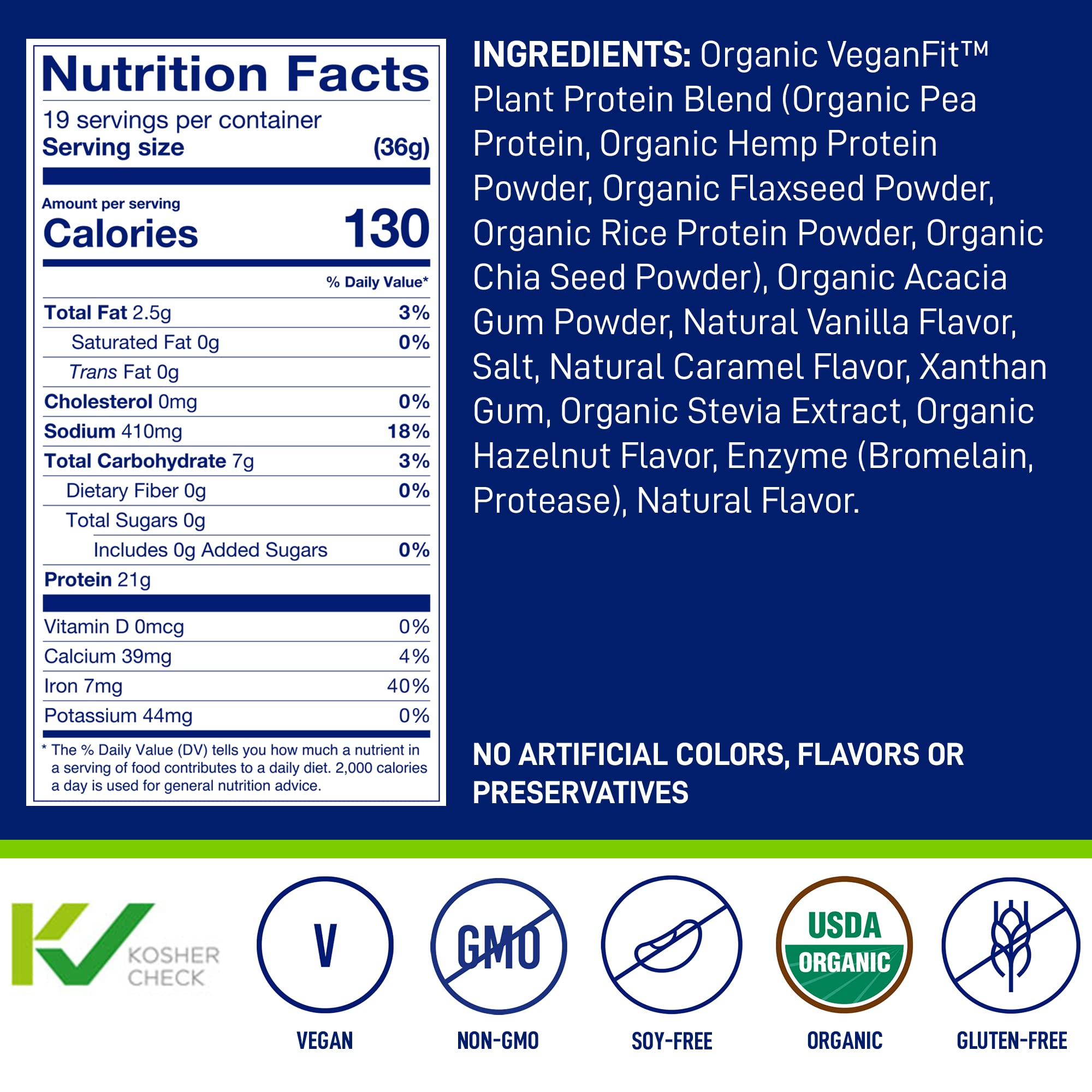 LeanFit organic plant protein sources blend with five ingredients.