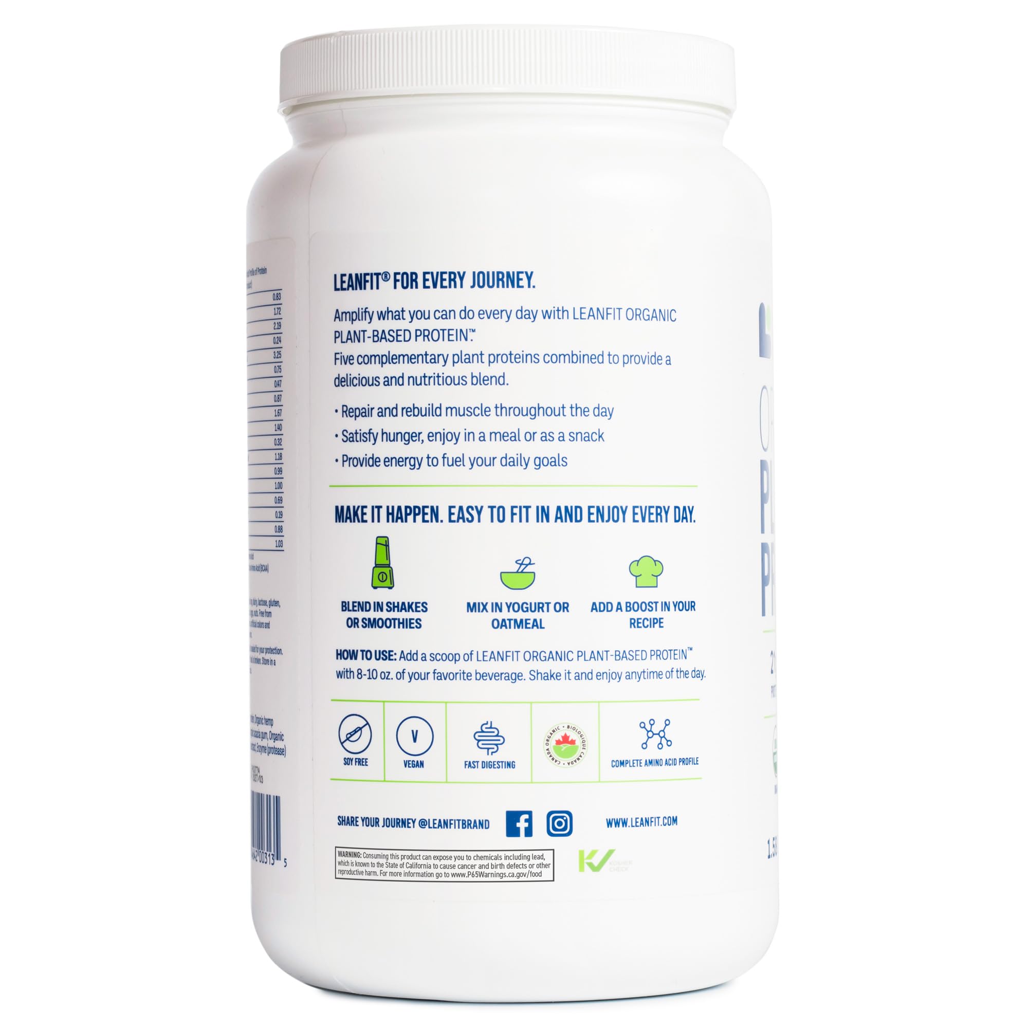 LeanFit protein powder in cookie-dough baking scene demonstrates recipe versatility.