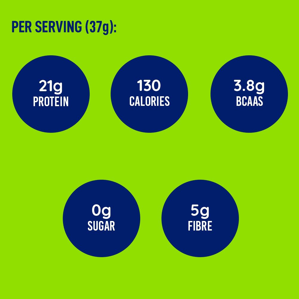 LeanFit protein scoop in glass shows easy mix with water or dairy-free milk.