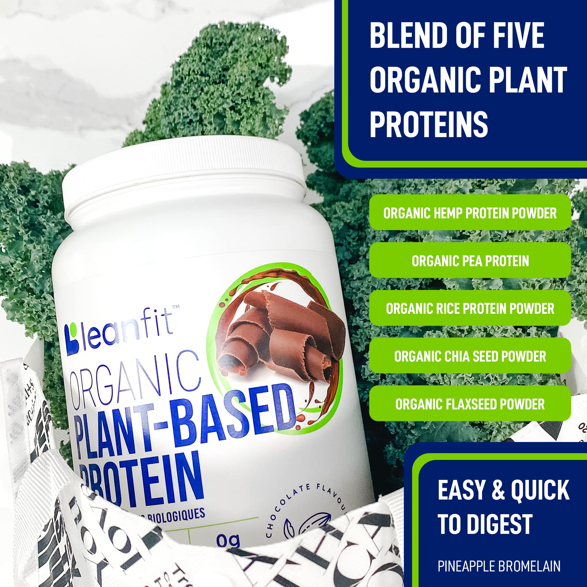 LeanFit vegan non-GMO stamp communicates plant-based, allergen-friendly formulation.