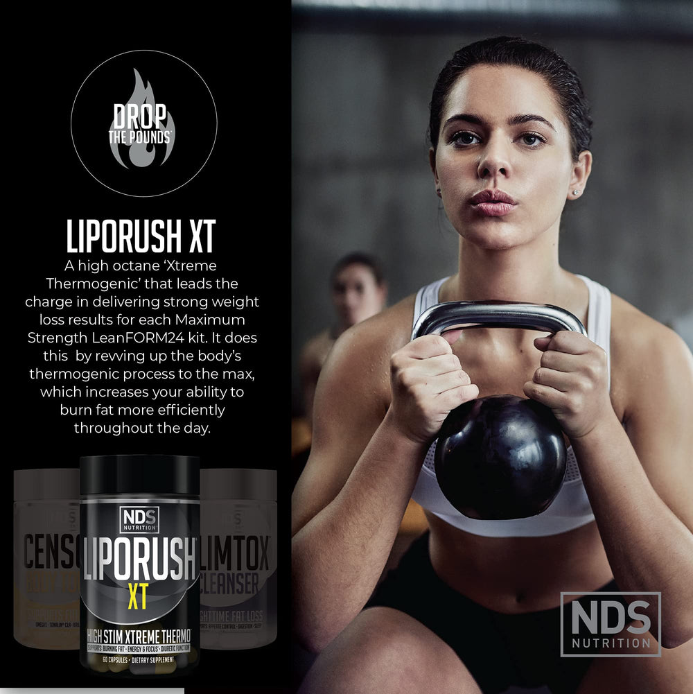 LeanForm24 CENSOR softgels bottle presenting targeted fat support for midsection areas.