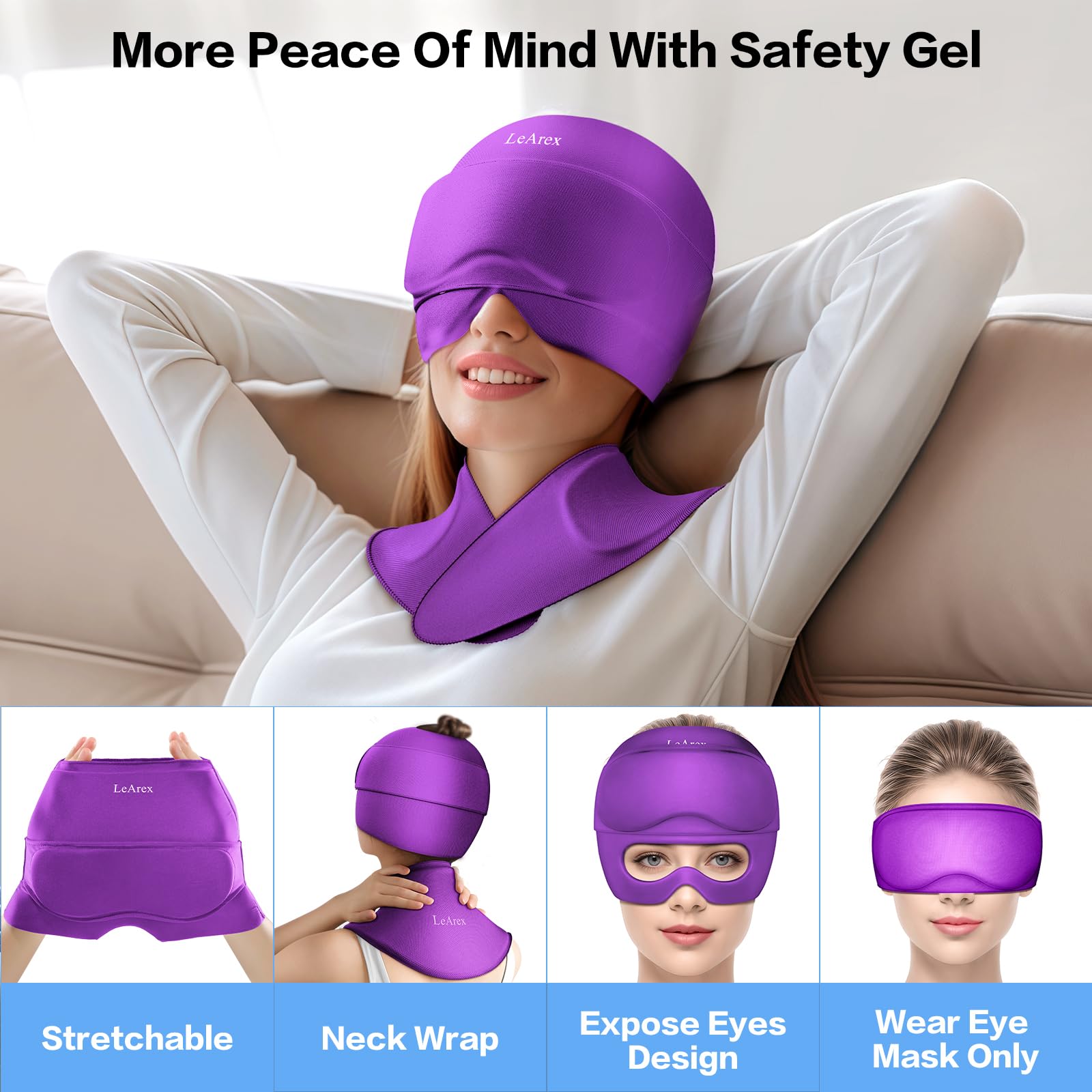 LeArex eye ice mask soothes tired eyes with refreshing cooling.