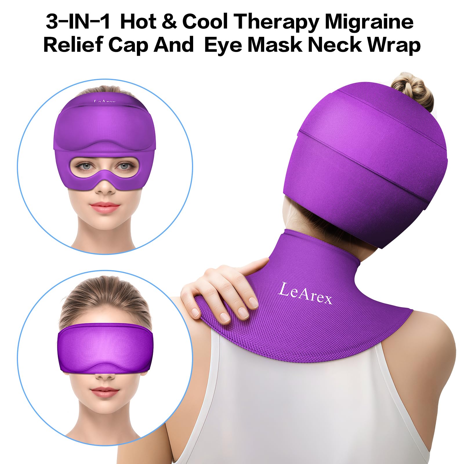 LeArex hot therapy option can be warmed for soothing relief.