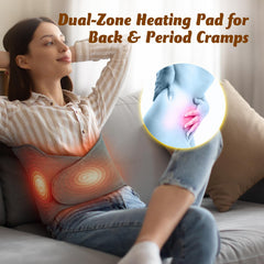 LEATIGIO dual-zone heating targets back and abdomen for focused warmth.