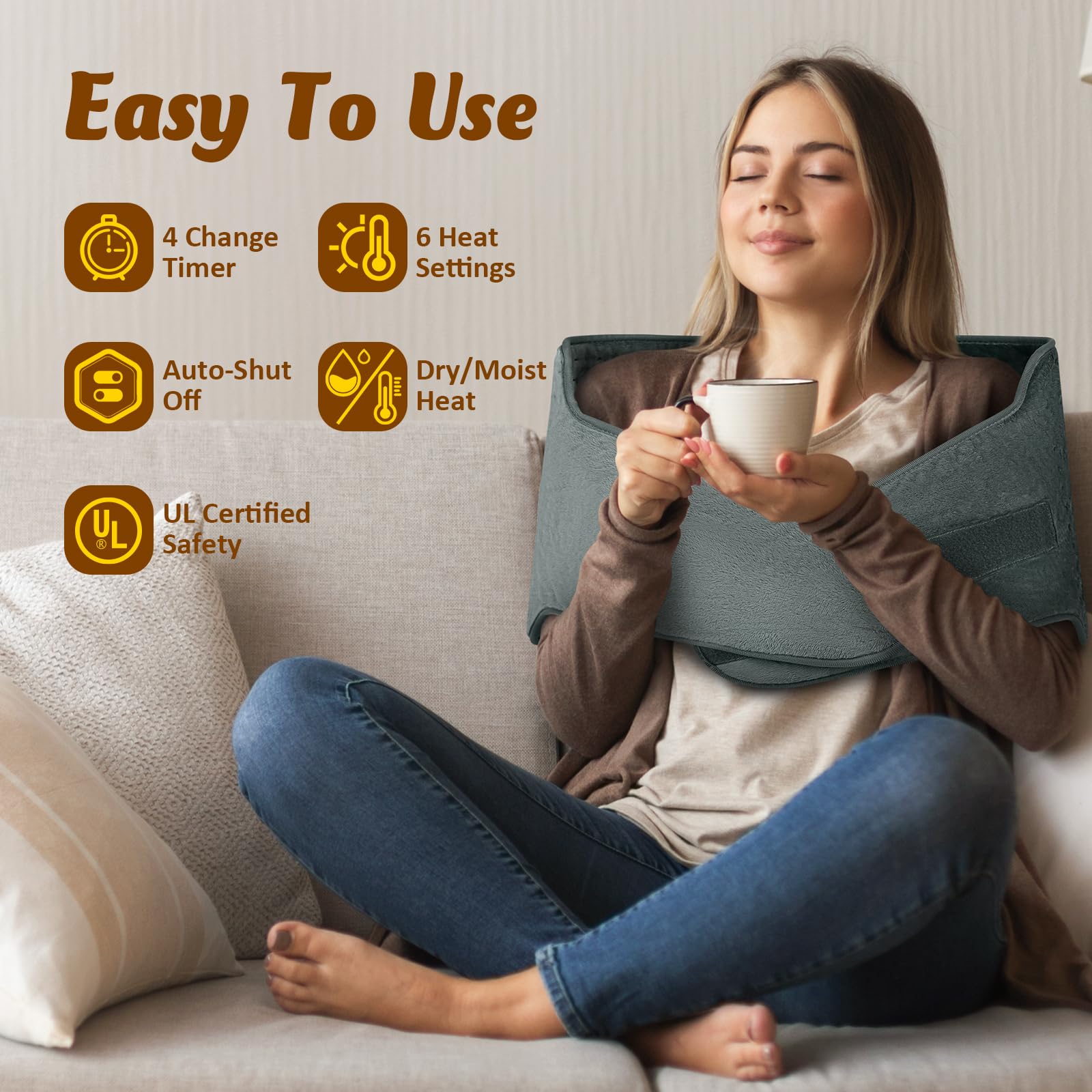 LEATIGIO gift-ready heating pad for birthdays and anniversaries.
