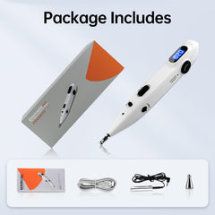 Leawell box packaging highlights portable pain relief kit.