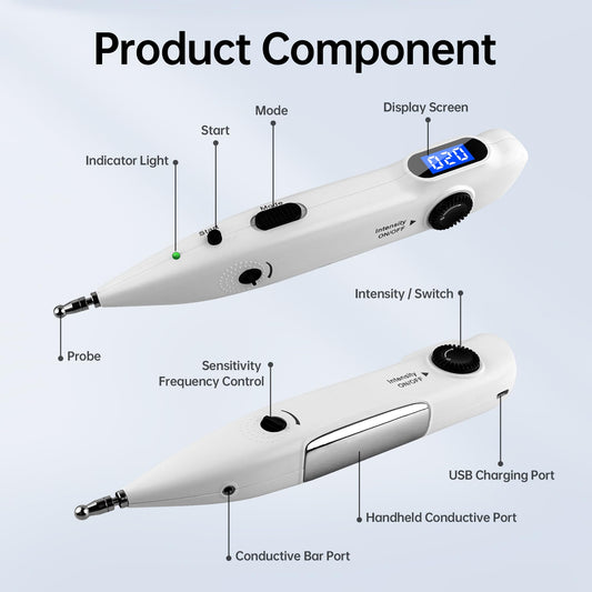 Leawell acupuncture pen with large probe head for targeted acupoint stimulation.
