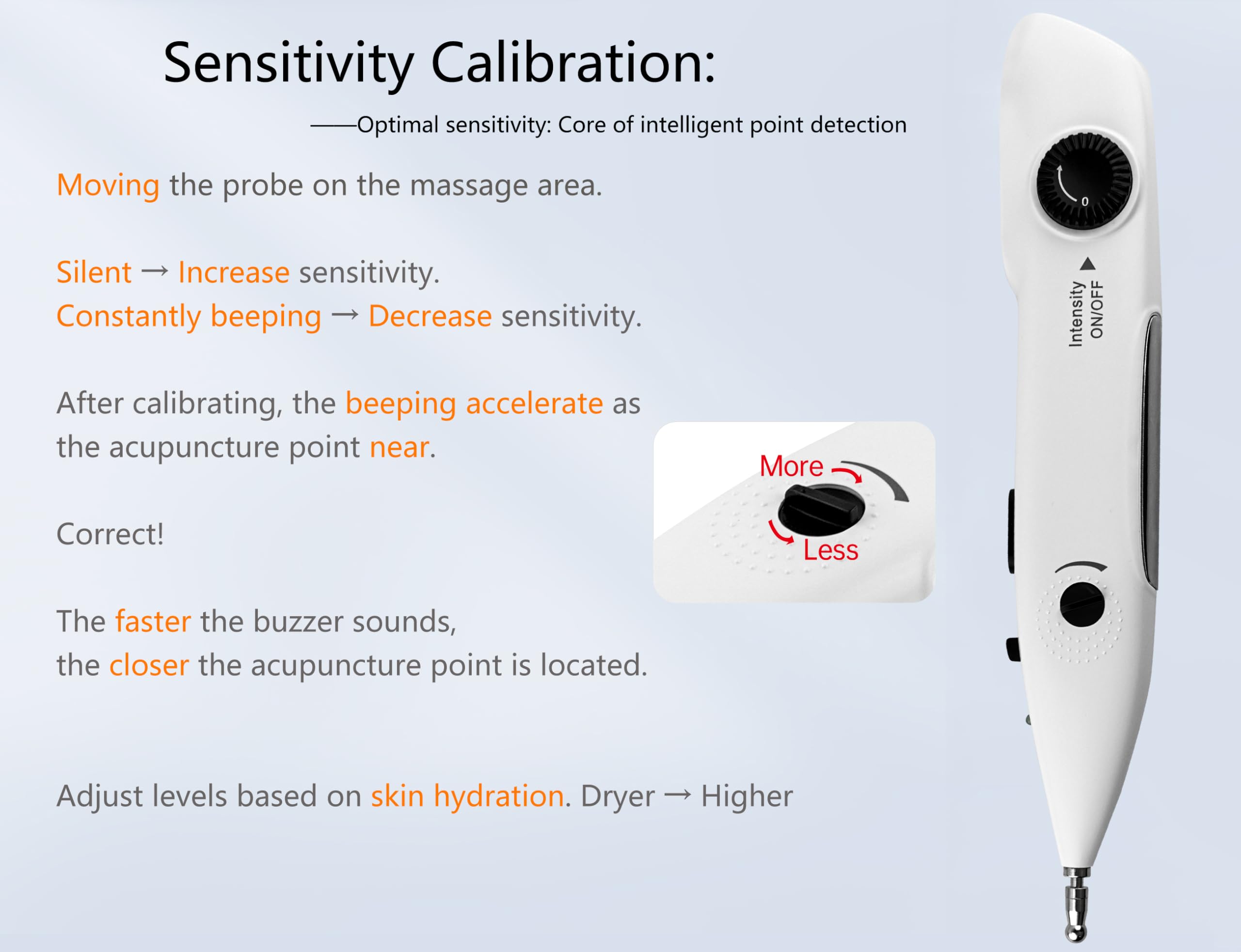 Leawell small probe head enables precise acupoint localization.