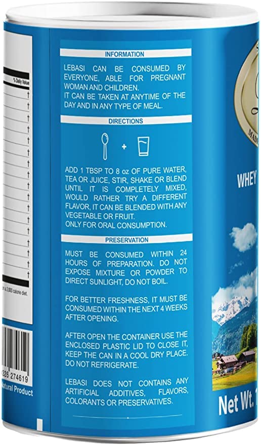 Lebasi Lactoserum sealed bottle with label for convenient storage.