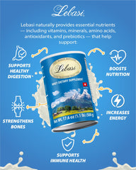 LEBASI whey powder nutrition panel, rich in vitamins and minerals