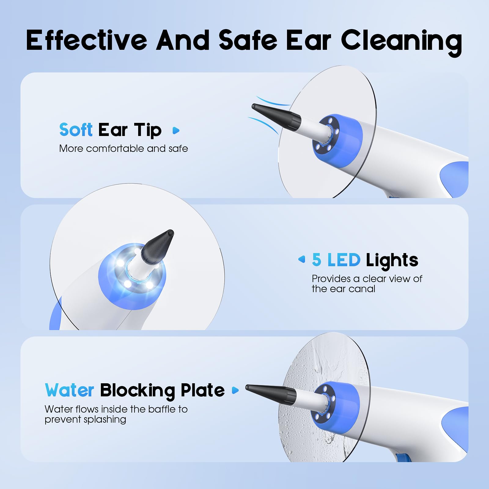 Lebbtl ear basin provides a stable place for rinsing