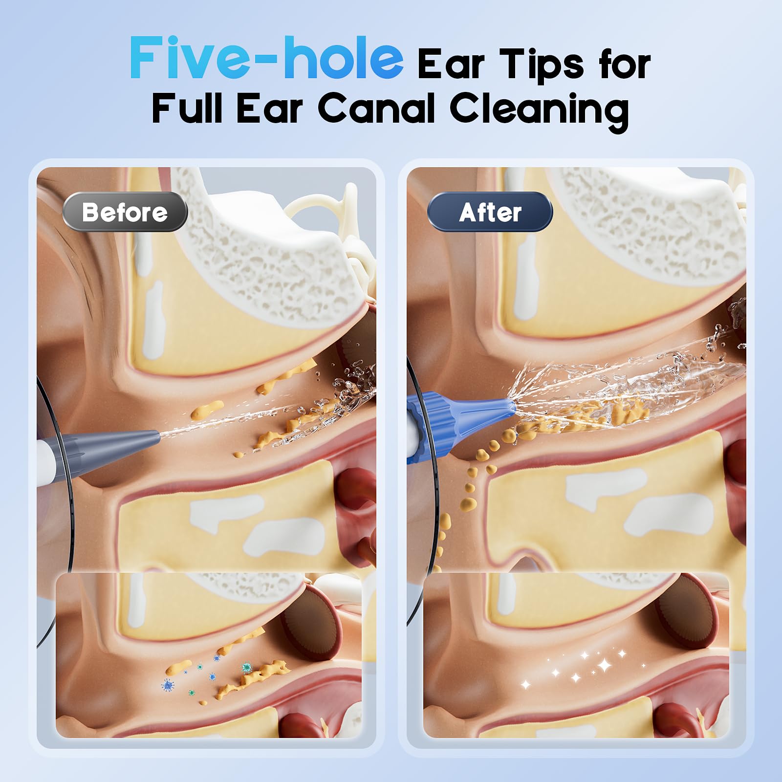 Lebbtl silicone ear tips soft and stable for comfortable replacements.
