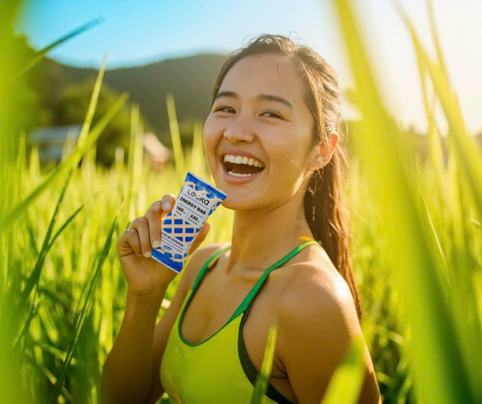Lecka Energy Bar packaging shot communicates farm-to-nutrition story.