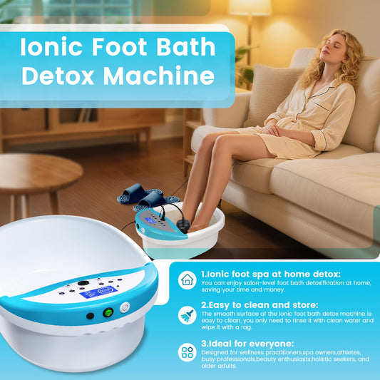 LeCuag Ionic Foot Bath control panel and large display for simple settings.