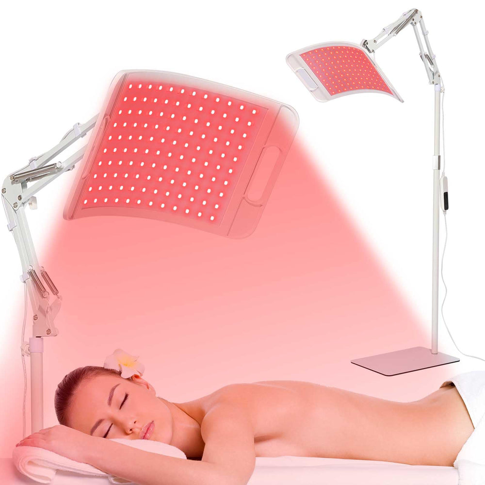 Ledino red light therapy panel with stand enables versatile home wellness sessions.