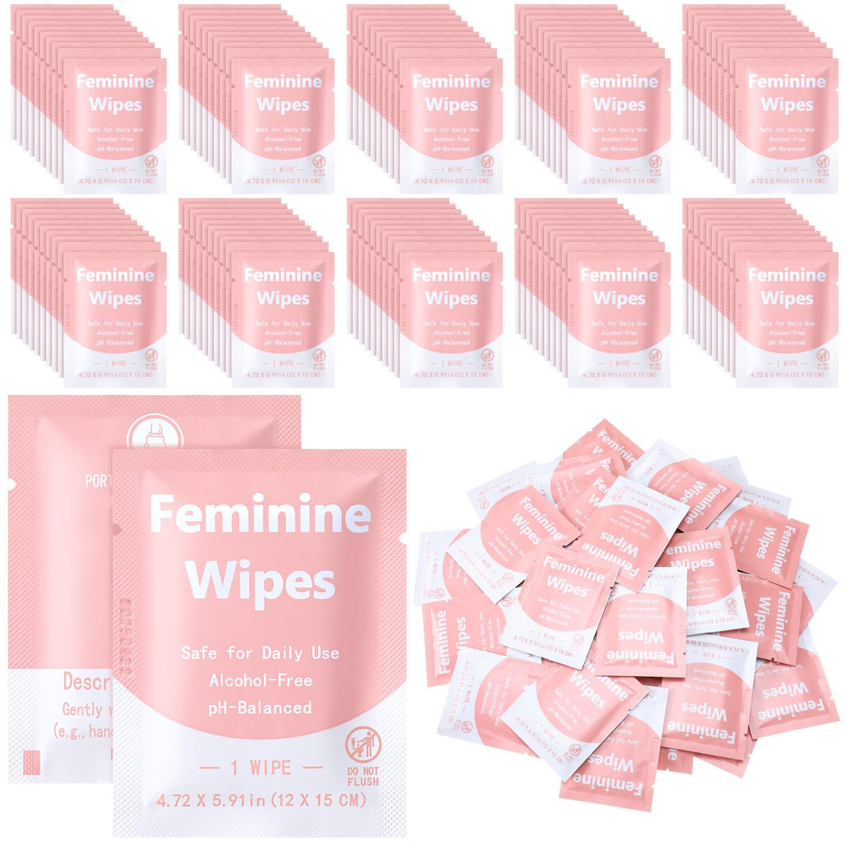 Leelosp feminine wipes individually wrapped for on-the-go freshness