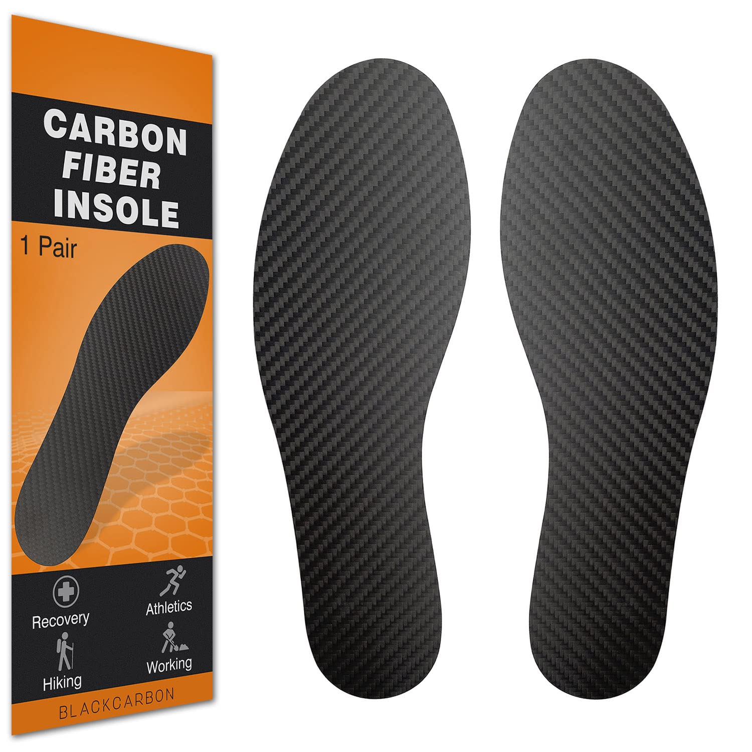 Leeuoe carbon fiber insole supporting turf toe underfoot for comfort
