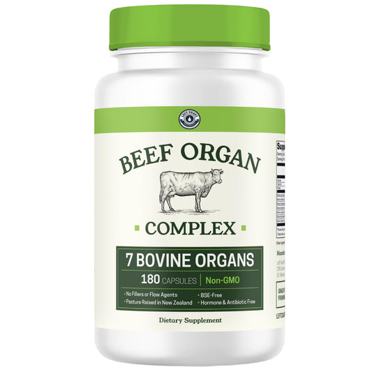 Left Coast Performance beef organ supplement bottle for daily carnivore use