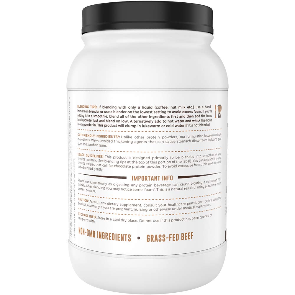 Left Coast Performance bone broth protein chocolate texture closeup, smooth and creamy appearance.