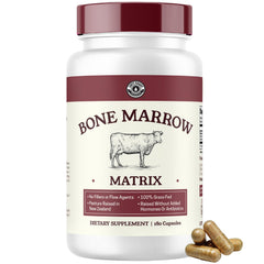 Left Coast Performance bovine bone marrow bottle cap close-up shows quality and packaging for daily use