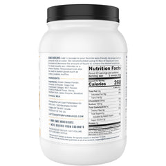 Left Coast Performance Cheesecake Shake prepared glass shows rich creaminess and on-the-go keto convenience