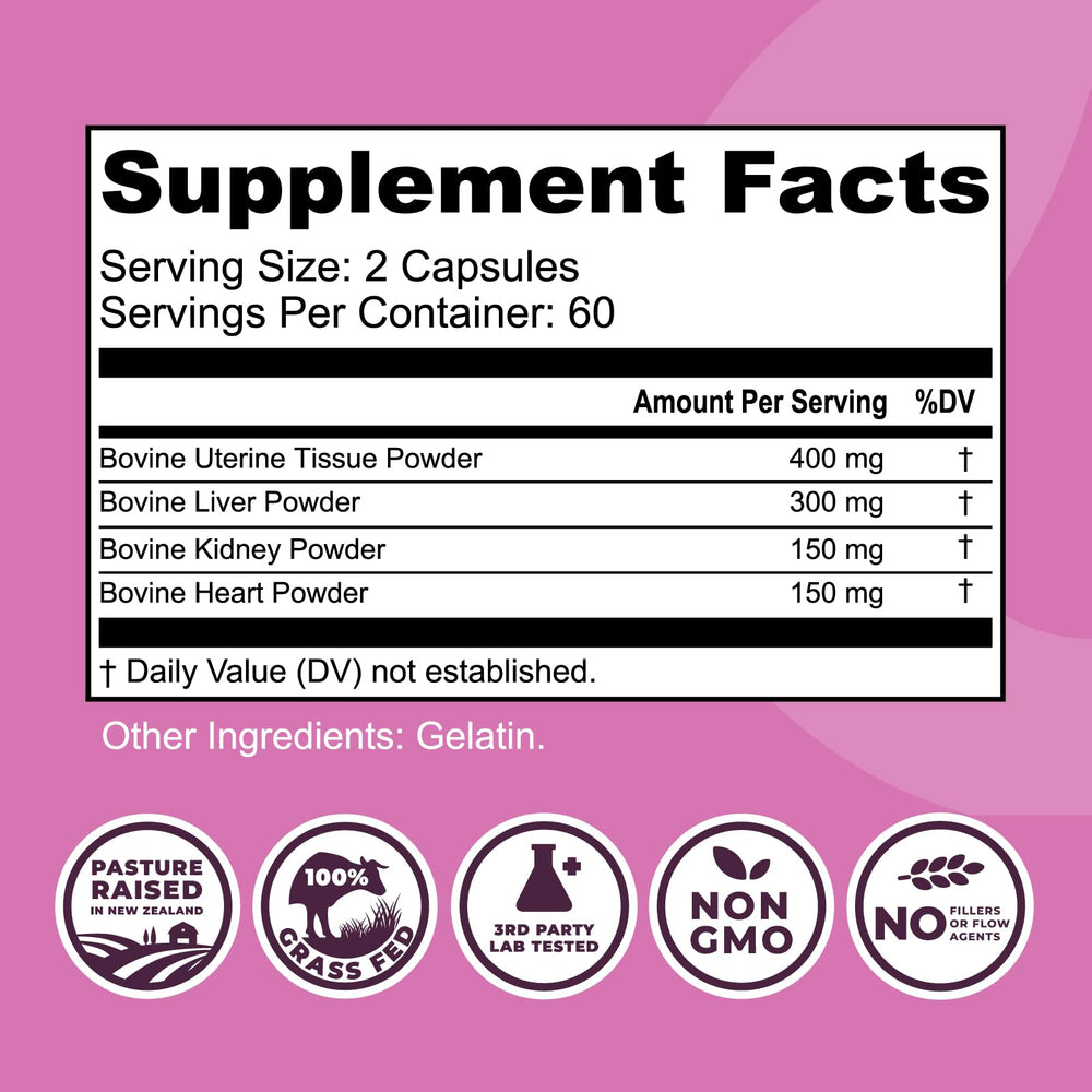 Left Coast Performance grass-fed liver, kidney, heart, and uterus content highlights high-quality nutrients