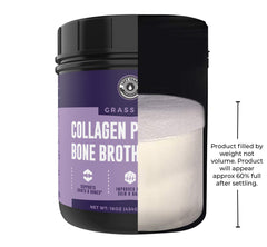 Left Coast Performance bone broth powder blending into a smoothie for gut-friendly protein