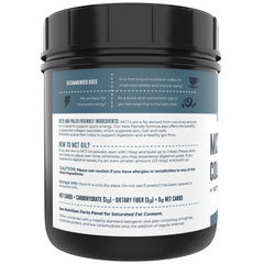 Left Coast Performance ingredients label notes sugar-free, gluten-free, non-GMO features.