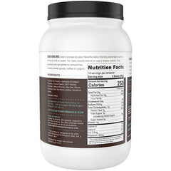 Left Coast Performance Keto Chocolate Shake tub highlighting high fat and protein.