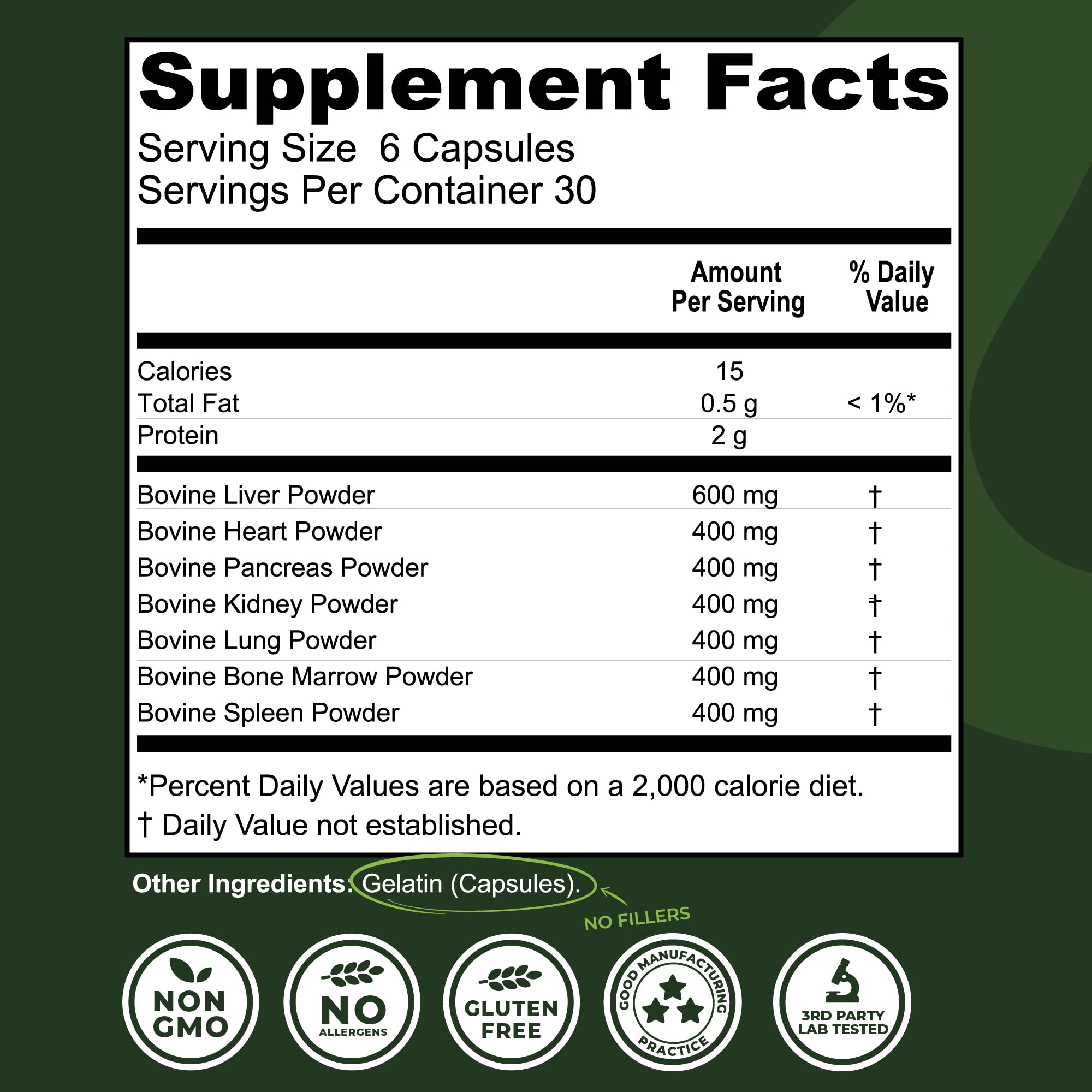 Left Coast Performance seven-organ blend capsules for comprehensive nutrition