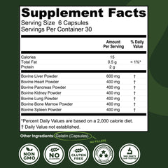 Left Coast Performance seven-organ blend capsules for comprehensive nutrition