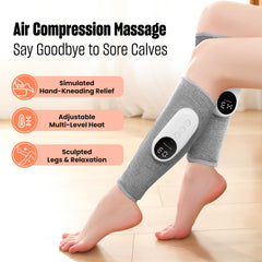 Leg Massager with Heat and Compression side view shows ergonomic calf coverage