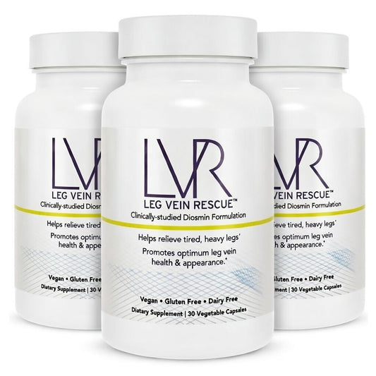 LEG VEIN RESCUE diosmin bottle front promoting leg comfort and circulation