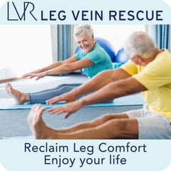 LEG VEIN RESCUE label front emphasizes diosmin for leg health during daily use.
