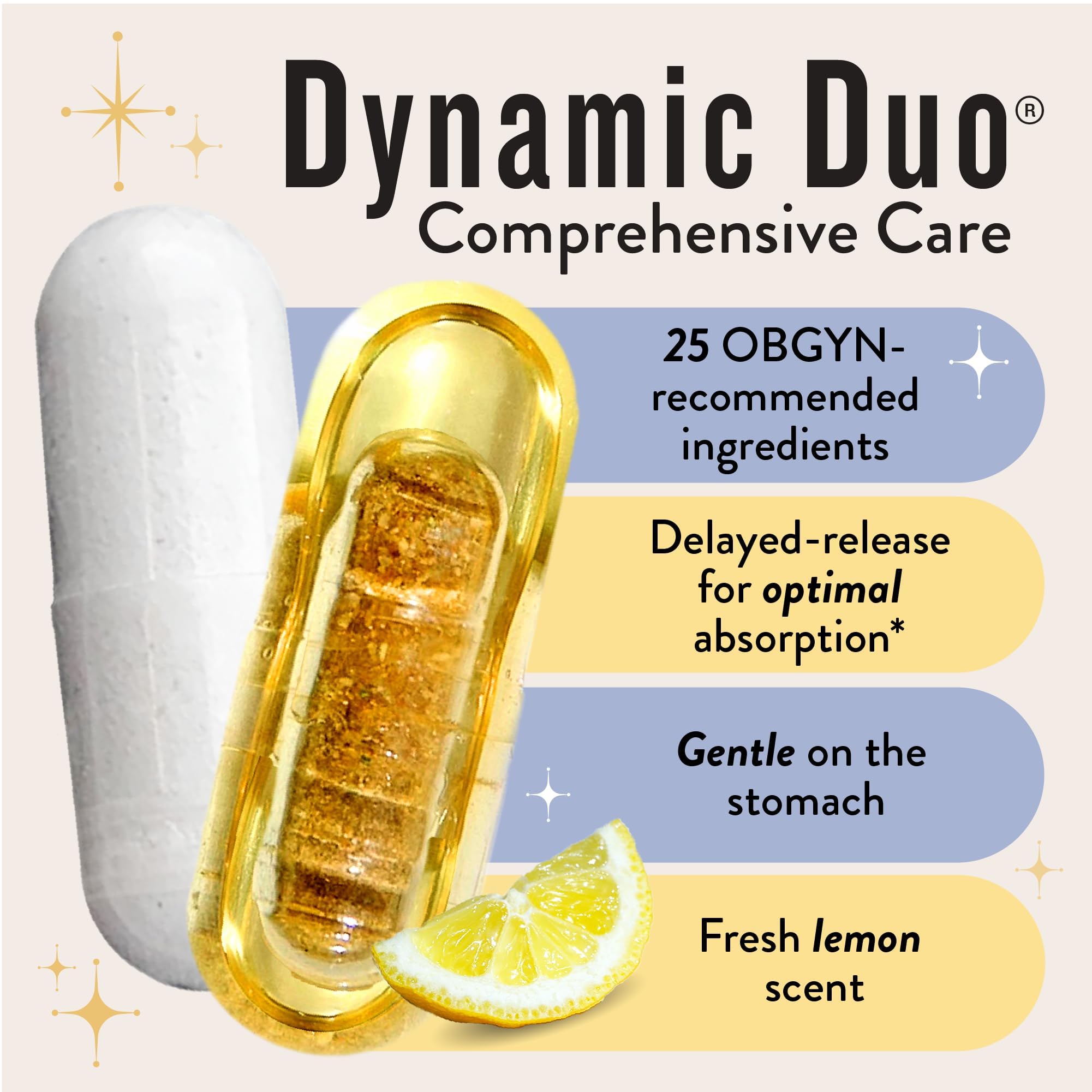 PM dose of Legendairy Milk Dynamic Duo prenatal vitamins for rest and restoration.