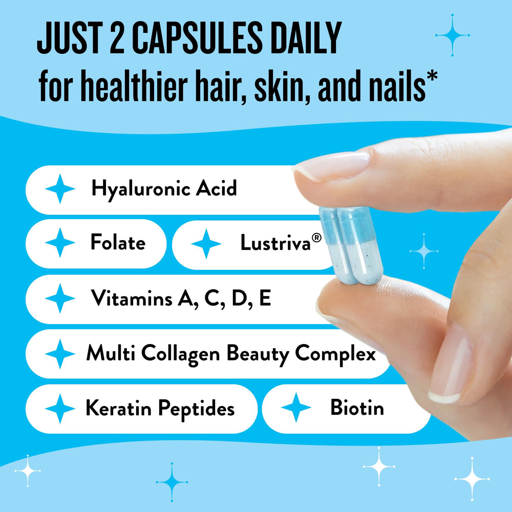 Legendairy Milk Mane Event capsules close-up highlighting biotin for stronger-looking hair
