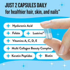 Legendairy Milk Mane Event capsules close-up highlighting biotin for stronger-looking hair