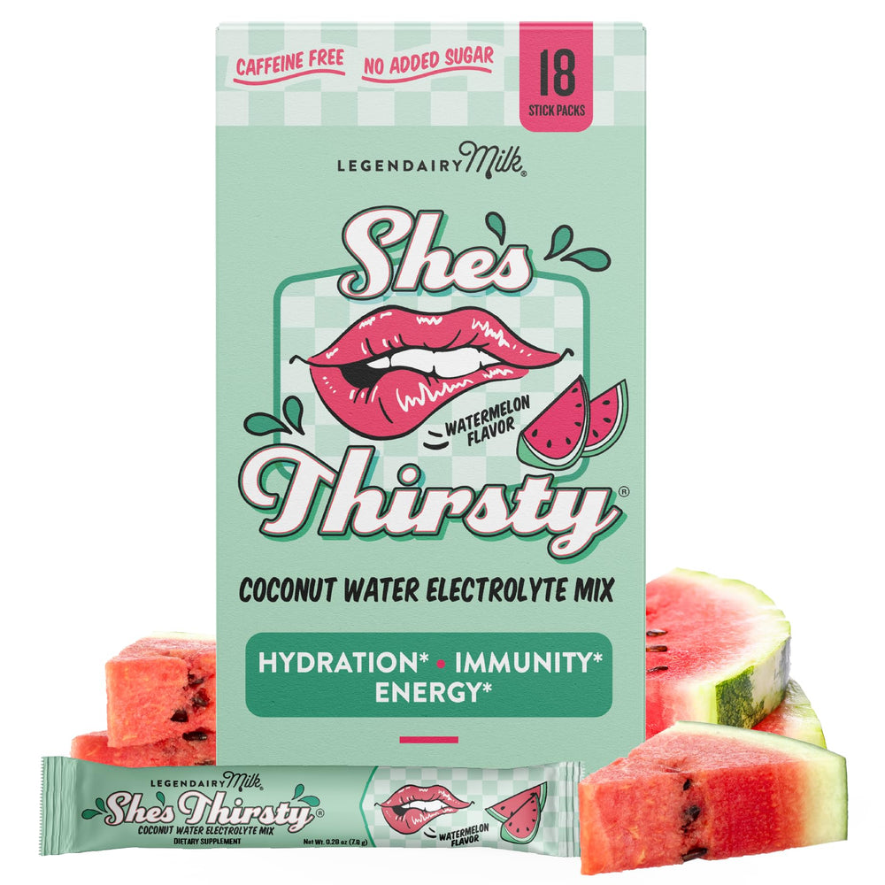 Legendairy Milk She's Thirsty watermelon packets pour smoothly for quick hydration.