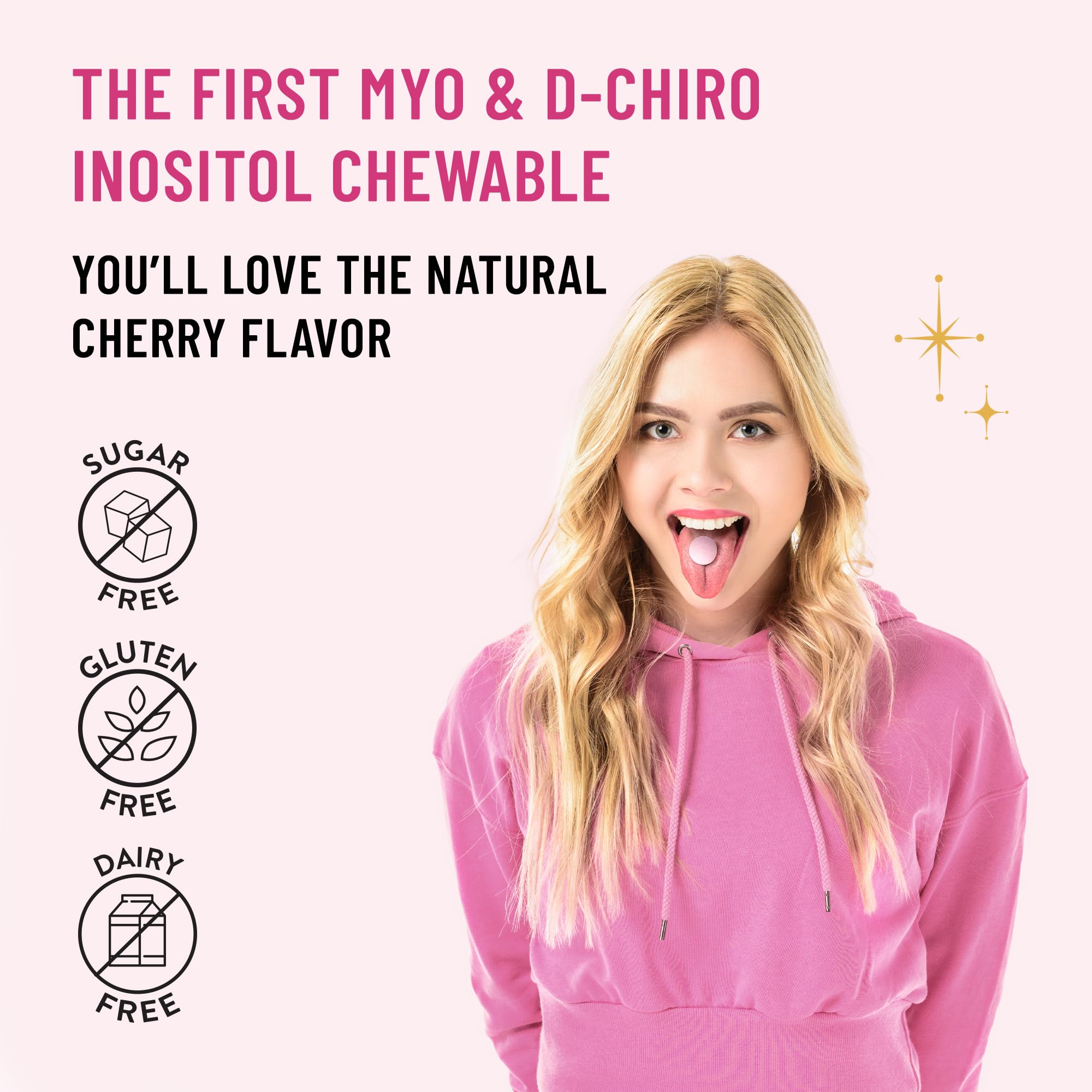 Legendairy Milk cherry flavor chewables close-up showcasing natural color ingredients