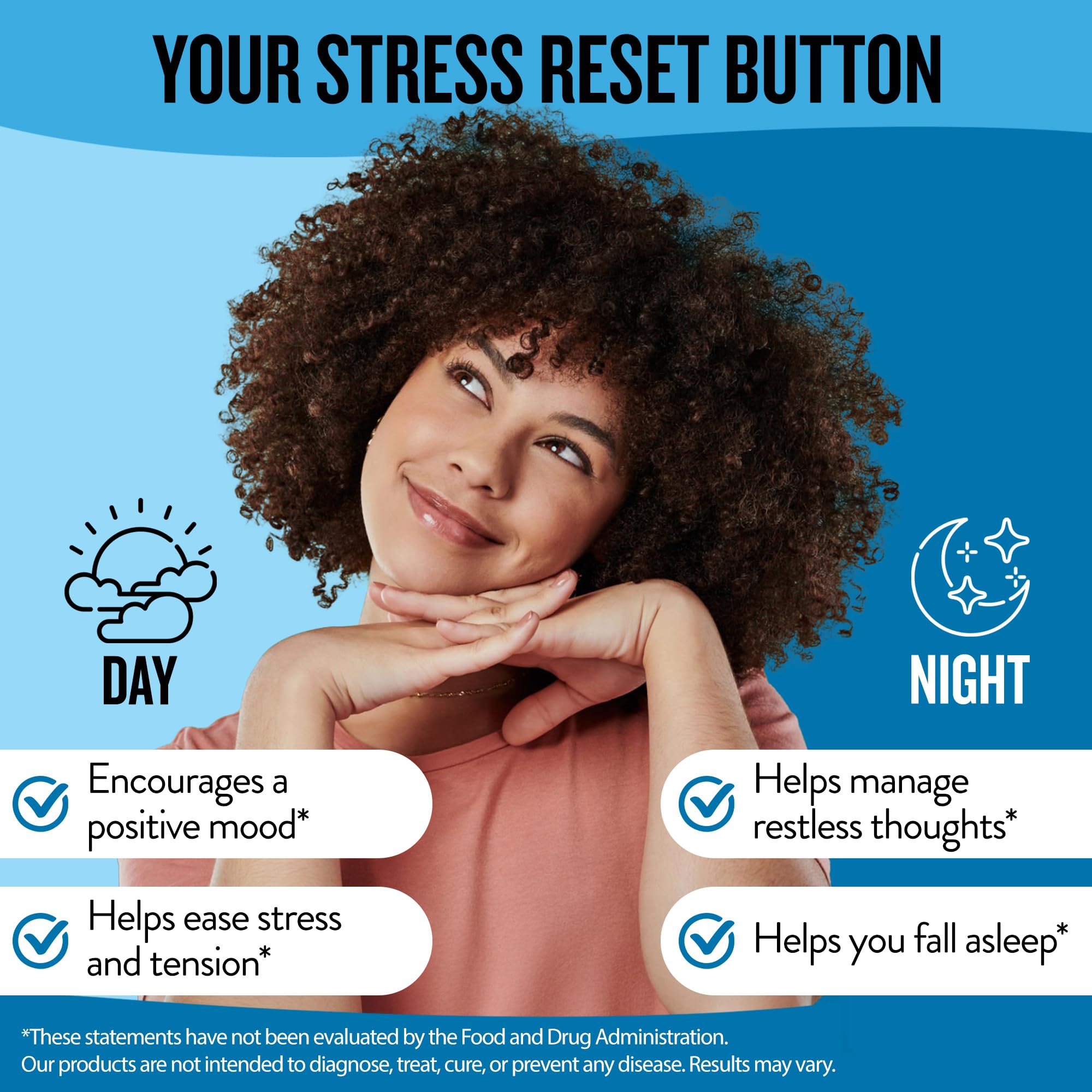 L-Theanine synergy image with capsule serving suggesting calm focus without drowsiness.