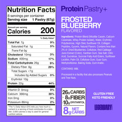 Legendary Foods 22g Protein Pastry Frosted Blueberry close-up, rich texture for cravings